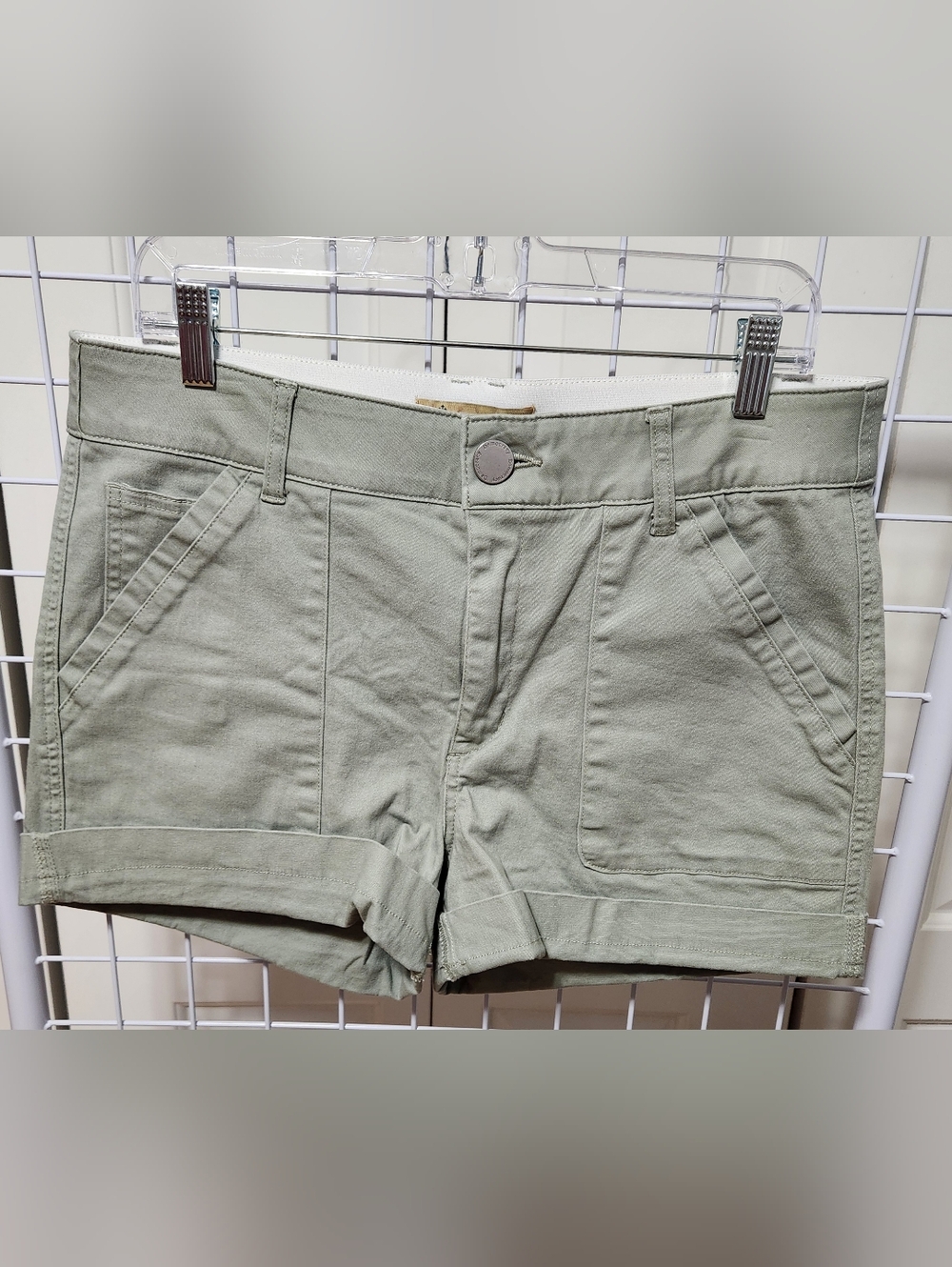 Democracy Sage Green Waistband Shorts